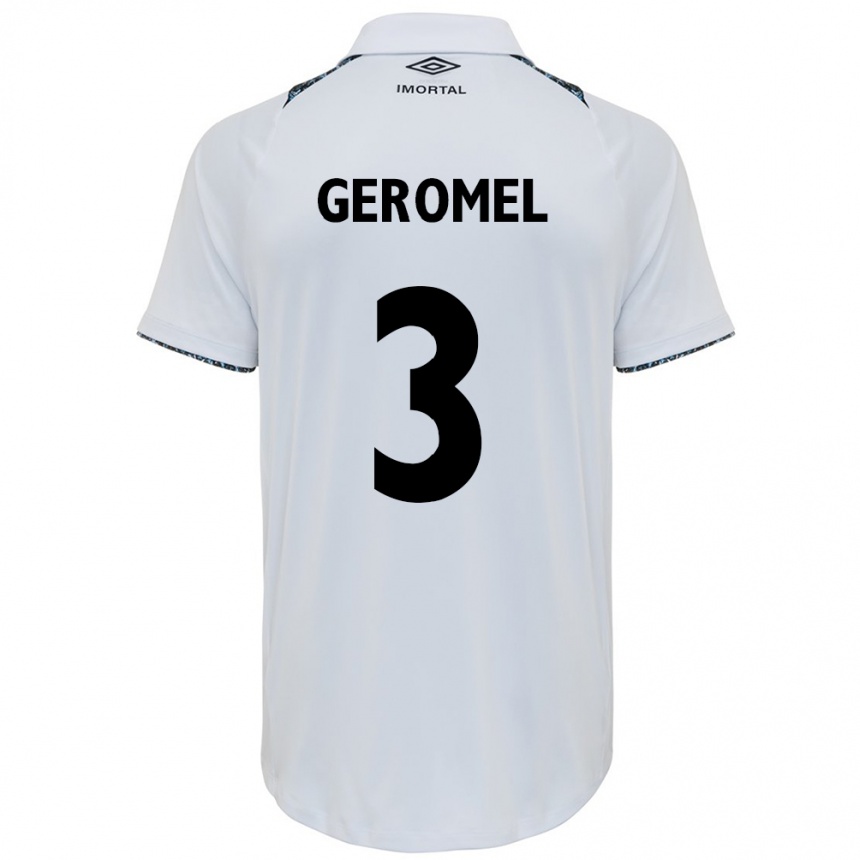 Homme Football Maillot Pedro Geromel #3 Blanc Bleu Tenues Extérieur 2024/25 Canada