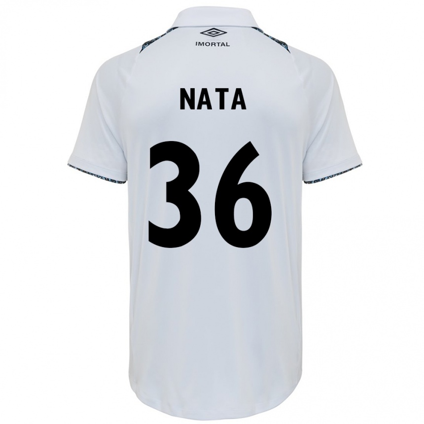 Men Football Natã #36 White Blue Away Jersey 2024/25 T-Shirt Canada