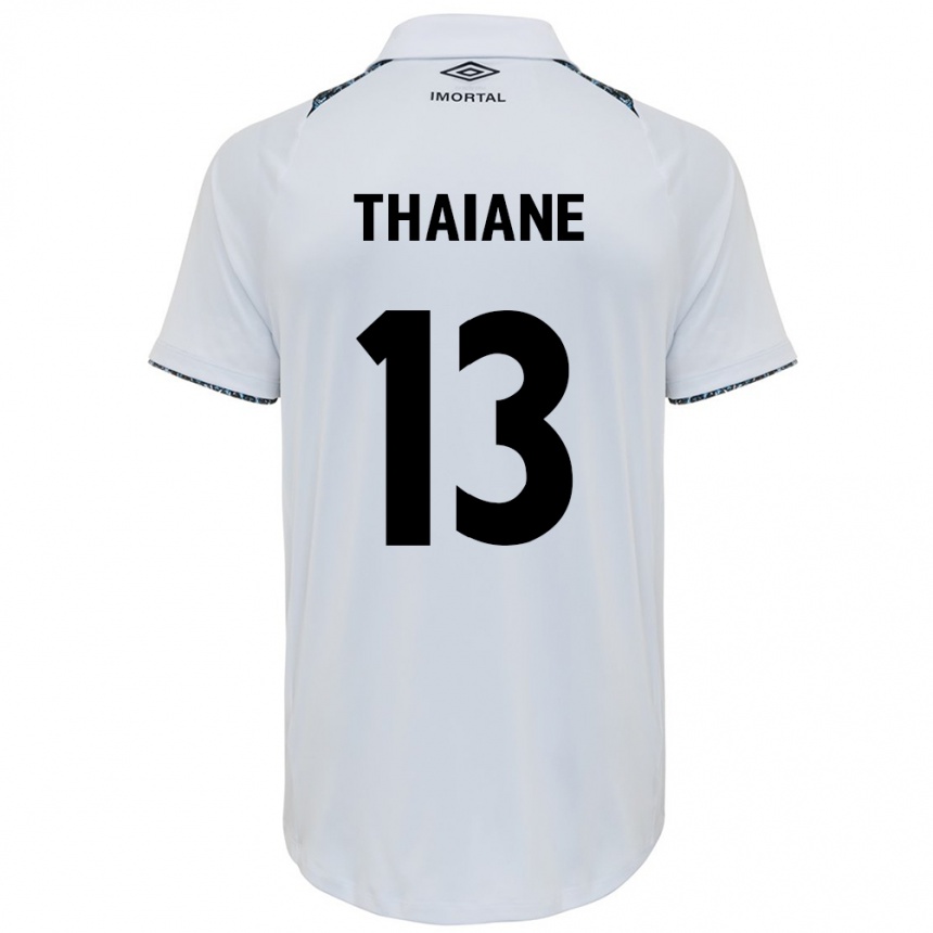 Men Football Thaiane #13 White Blue Away Jersey 2024/25 T-Shirt Canada