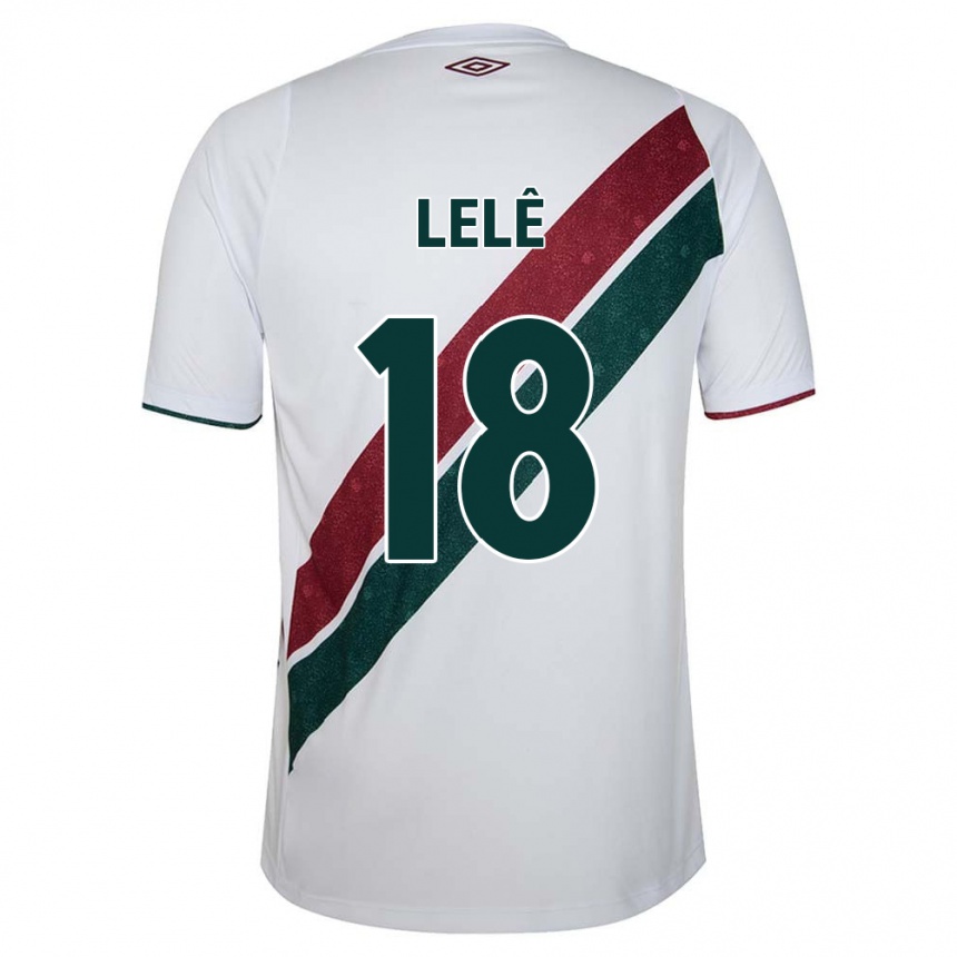 Homme Football Maillot Lelê #18 Blanc Vert Bordeaux Tenues Extérieur 2024/25 Canada