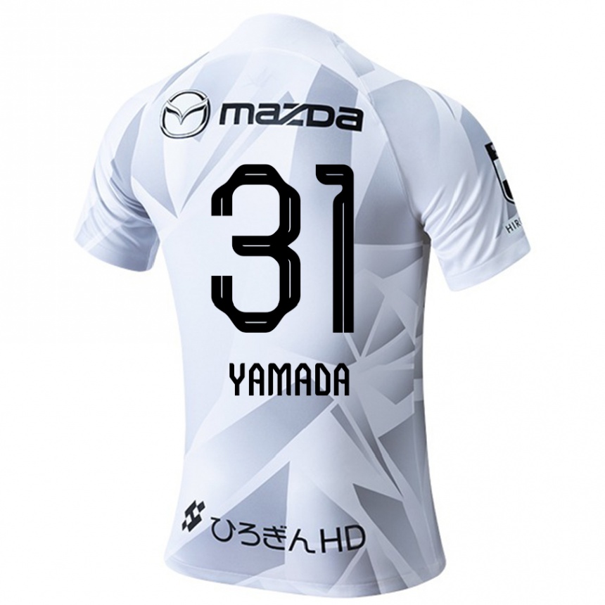 Homme Football Maillot Manato Yamada #31 Blanc Gris Noir Tenues Extérieur 2024/25 Canada