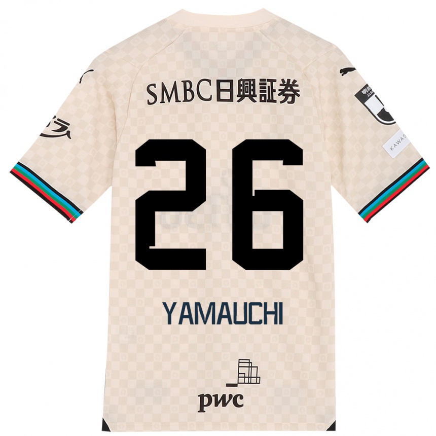 Men Football Hinata Yamauchi #26 White Gray Away Jersey 2024/25 T-Shirt Canada