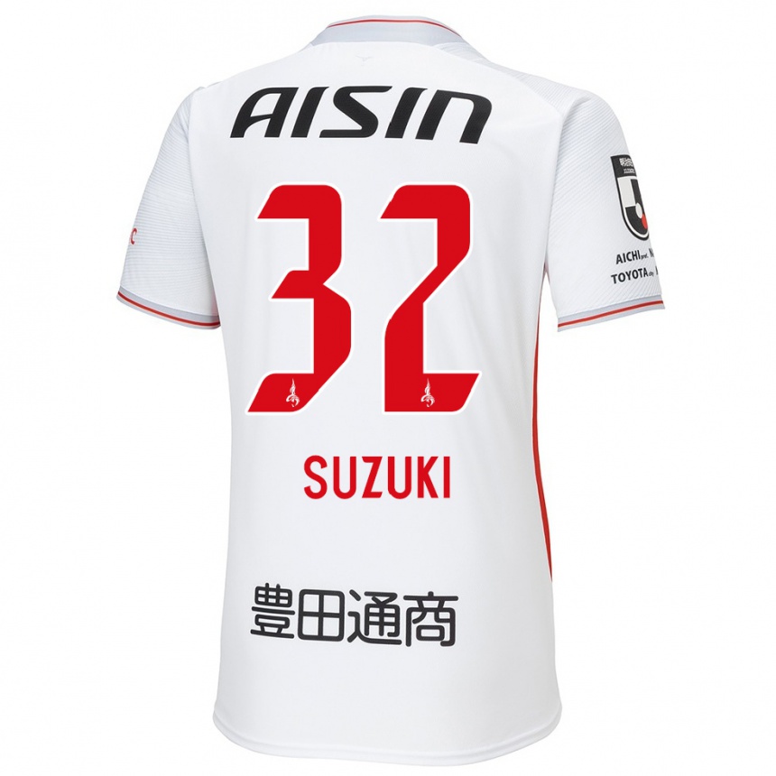 Men Football Haruto Suzuki #32 White Yellow Red Away Jersey 2024/25 T-Shirt Canada