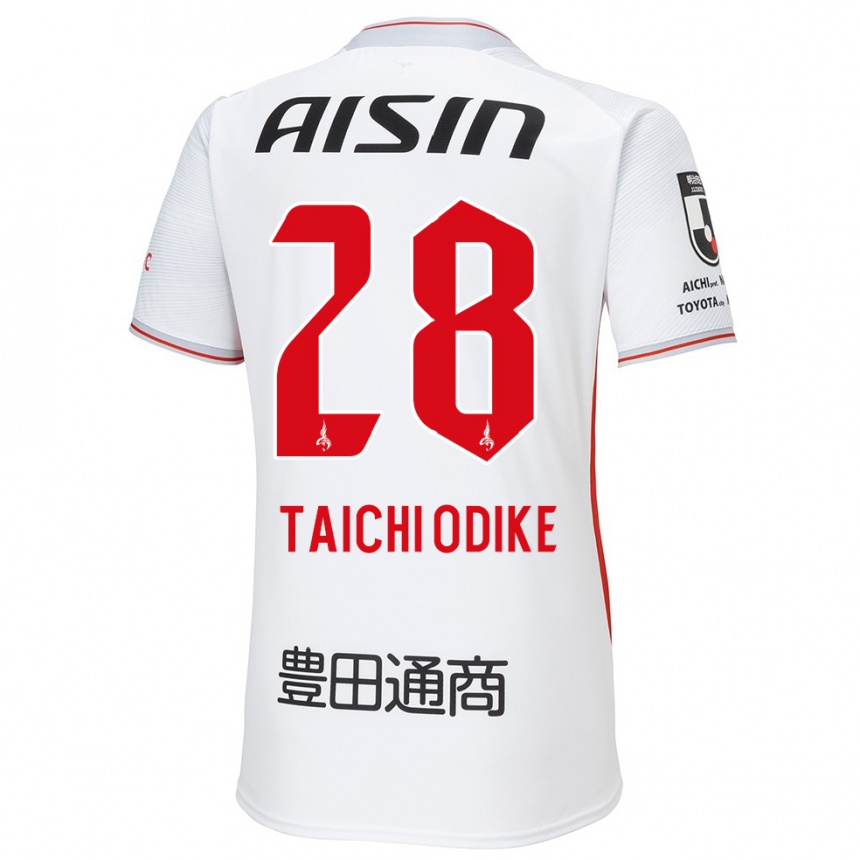 Men Football Chisom Taichi Odike #28 White Yellow Red Away Jersey 2024/25 T-Shirt Canada