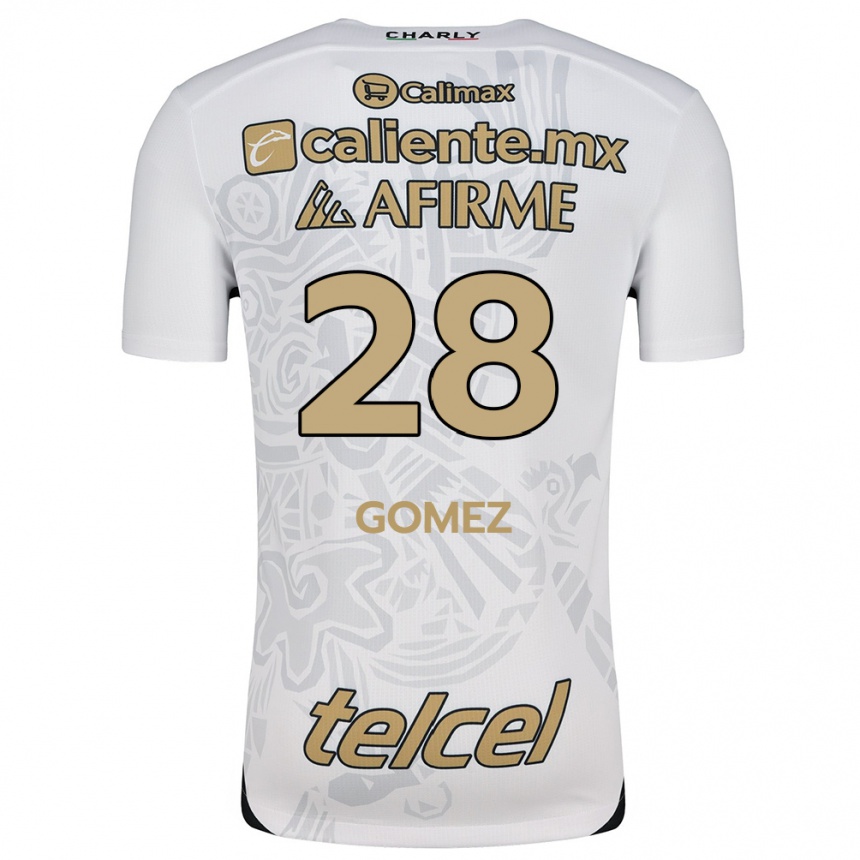 Men Football Alejandro Gómez #28 White Black Away Jersey 2024/25 T-Shirt Canada