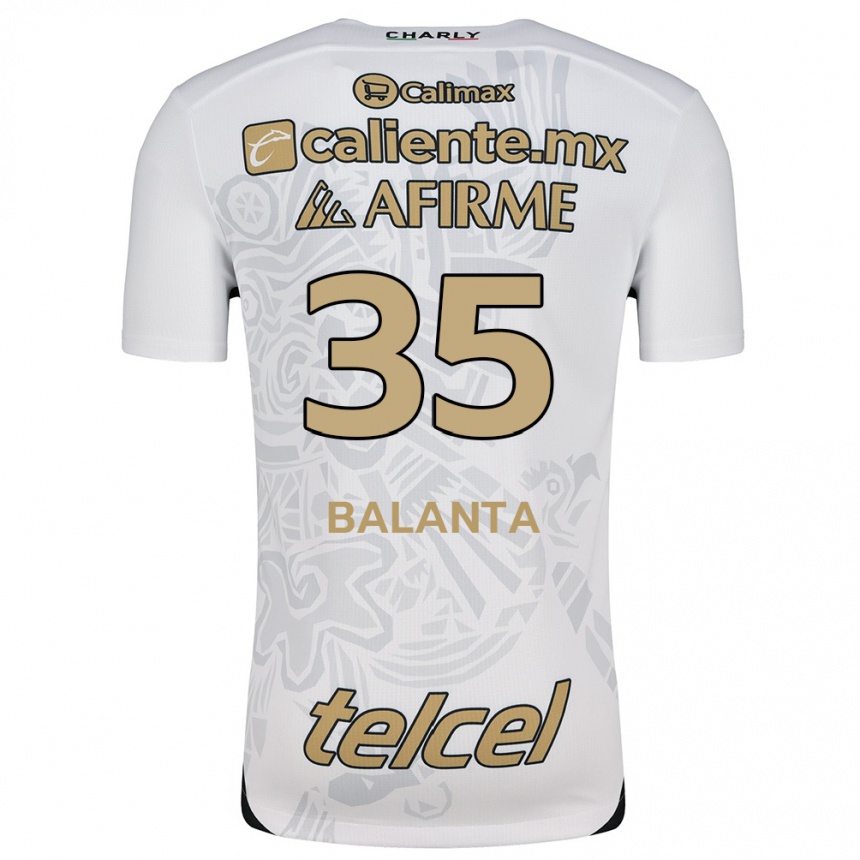 Men Football Kevin Balanta #35 White Black Away Jersey 2024/25 T-Shirt Canada