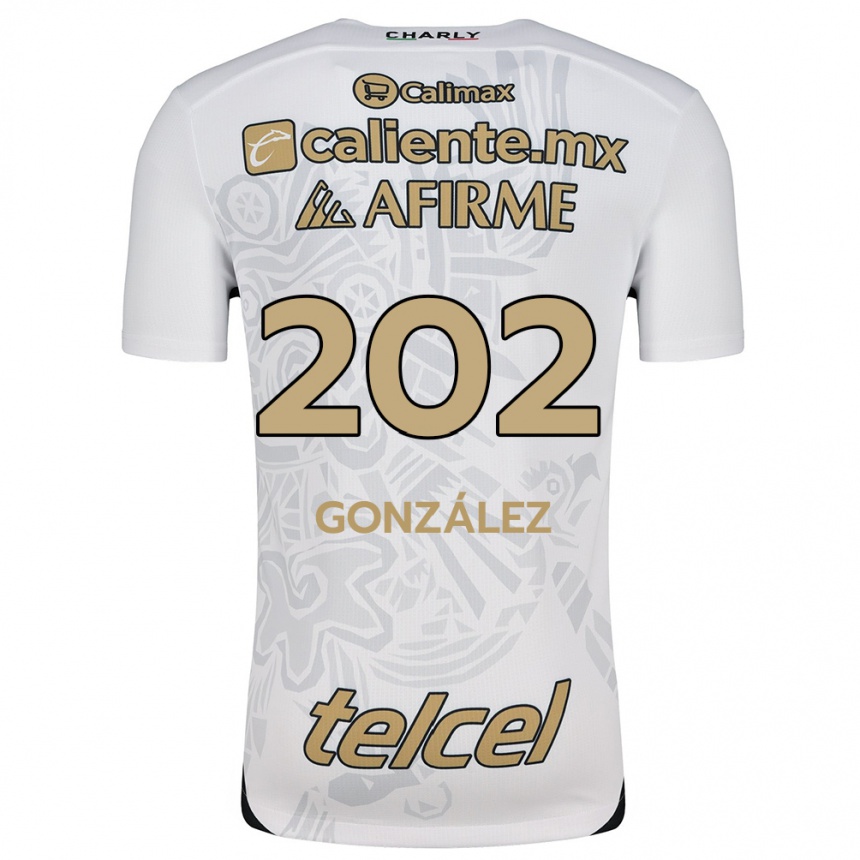 Homme Football Maillot Joban González #202 Blanc Noir Tenues Extérieur 2024/25 Canada