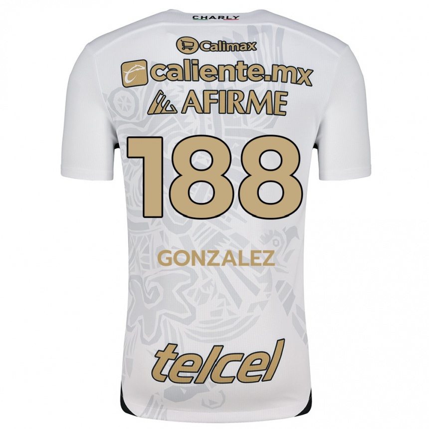 Homme Football Maillot Jorge González #188 Blanc Noir Tenues Extérieur 2024/25 Canada