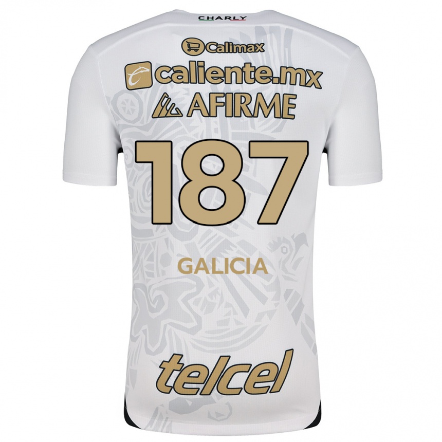 Homme Football Maillot Carlos Galicia #187 Blanc Noir Tenues Extérieur 2024/25 Canada