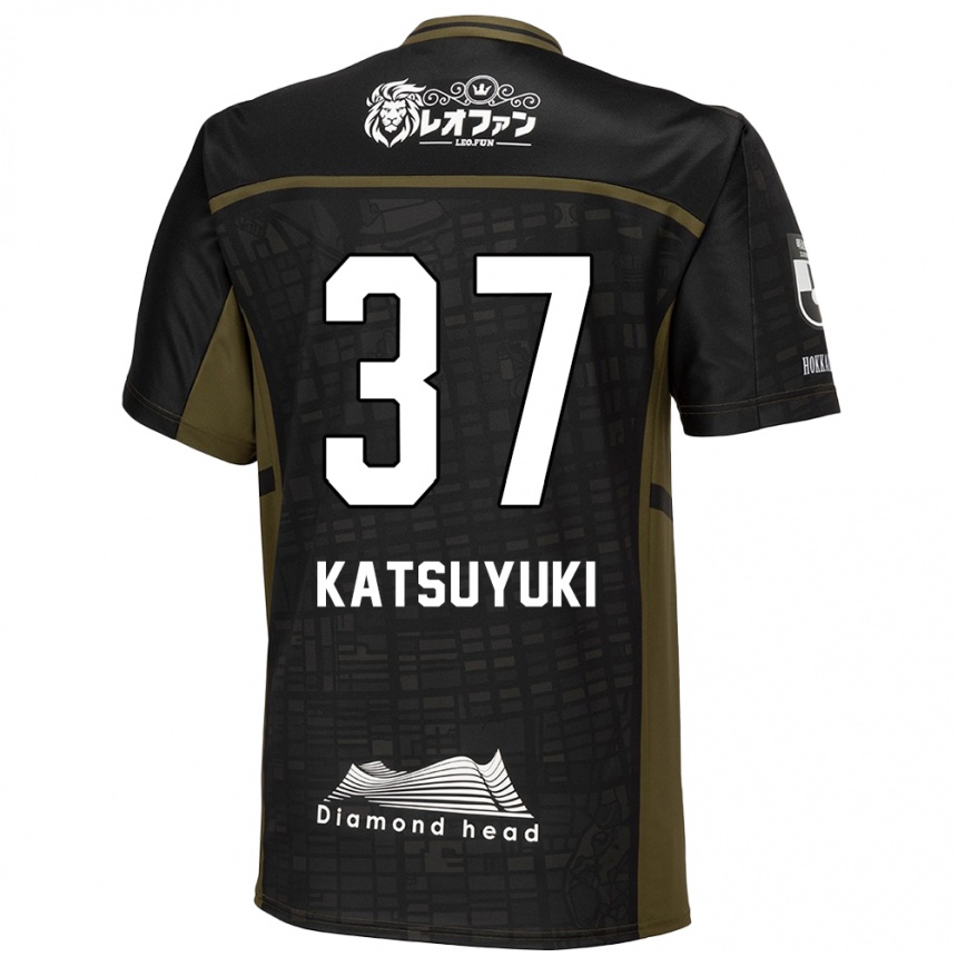 Men Football Katsuyuki Tanaka #37 Black Green Away Jersey 2024/25 T-Shirt Canada