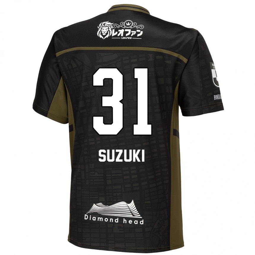 Men Football Ryusei Suzuki #31 Black Green Away Jersey 2024/25 T-Shirt Canada