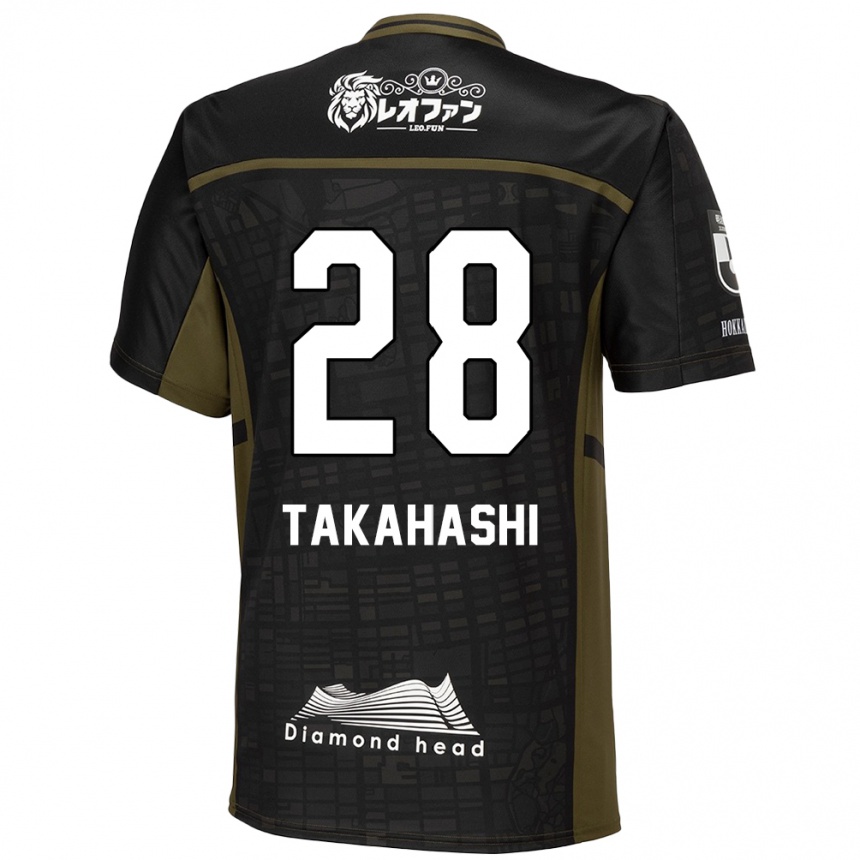 Men Football Koga Takahashi #28 Black Green Away Jersey 2024/25 T-Shirt Canada