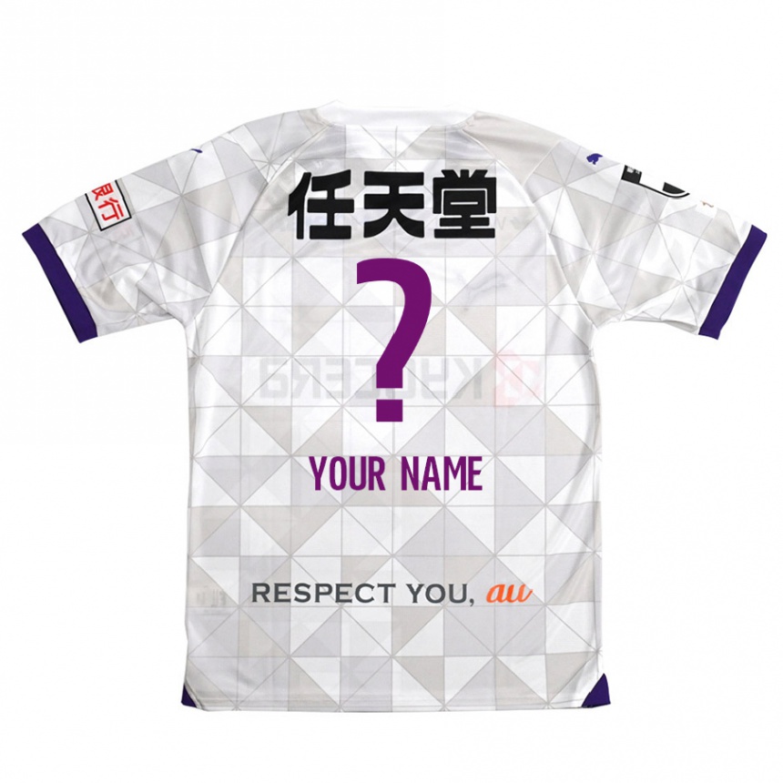 Men Football Your Name #0 White Purple Away Jersey 2024/25 T-Shirt Canada