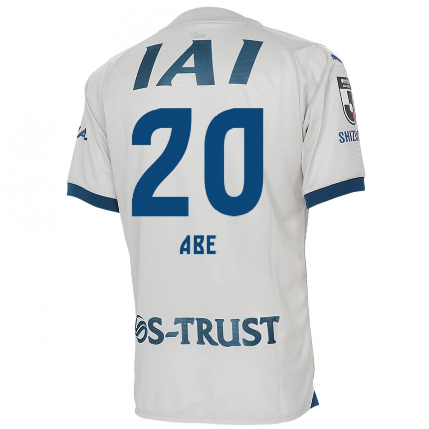 Men Football Ryoya Abe #20 White Blue Away Jersey 2024/25 T-Shirt Canada