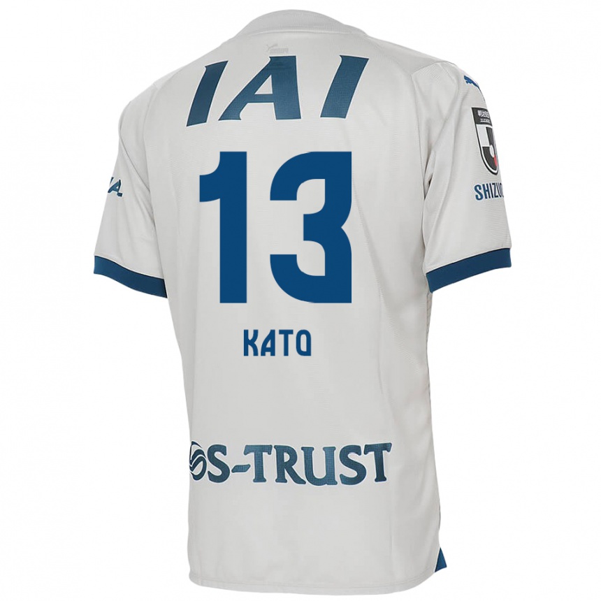 Men Football Daiya Kato #13 White Blue Away Jersey 2024/25 T-Shirt Canada