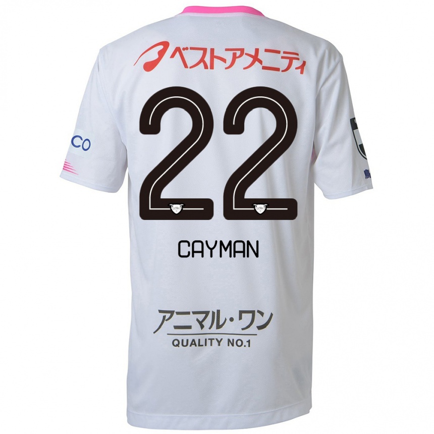 Men Football Cayman Togashi #22 White Blue Pink Away Jersey 2024/25 T-Shirt Canada