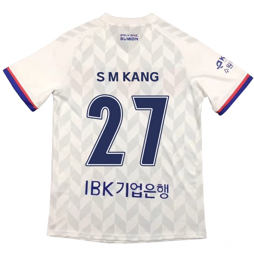 Men Football Min-Sung Kang #27 White Blue Away Jersey 2024/25 T-Shirt Canada