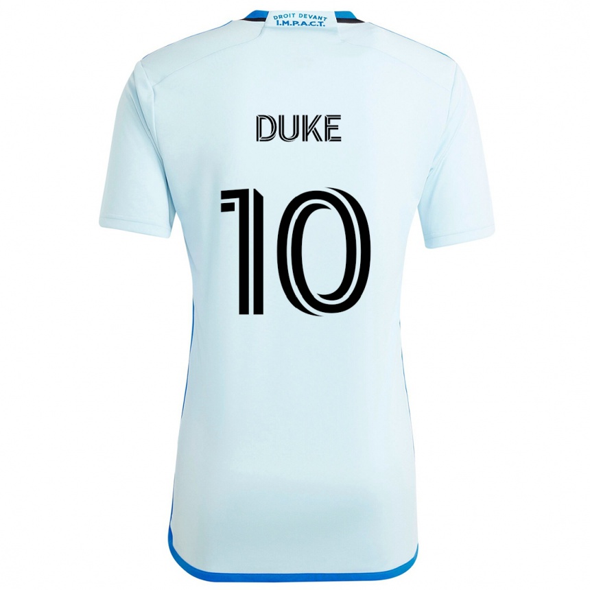 Men Football Bryce Duke #10 Ice Blue Away Jersey 2024/25 T-Shirt Canada