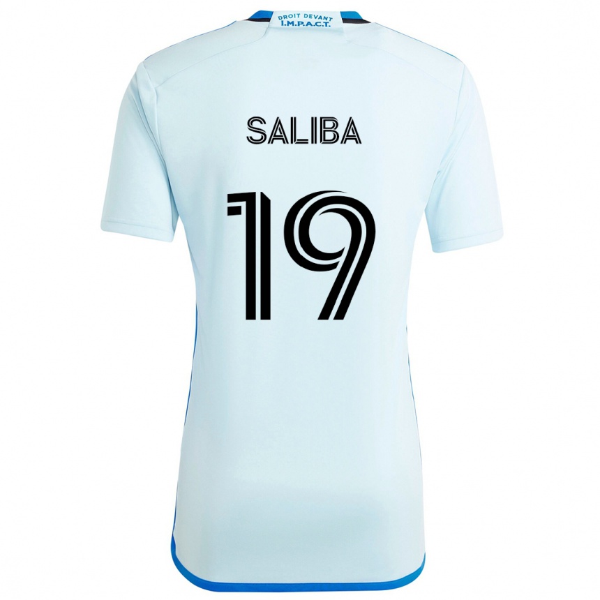 Men Football Nathan-Dylan Saliba #19 Ice Blue Away Jersey 2024/25 T-Shirt Canada