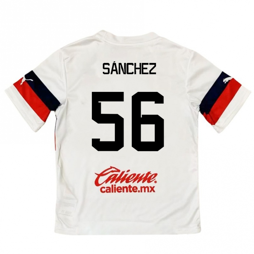 Men Football Benjamín Sánchez #56 White Red Away Jersey 2024/25 T-Shirt Canada