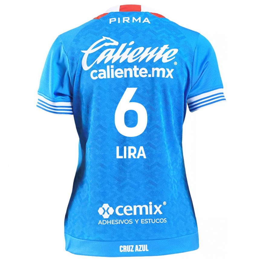 Femme Football Maillot Erik Lira #6 Bleu Ciel Tenues Domicile 2024/25 Canada