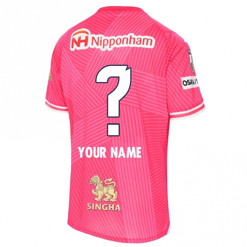 Women Football Your Name #0 Pink White Home Jersey 2024/25 T-Shirt Canada