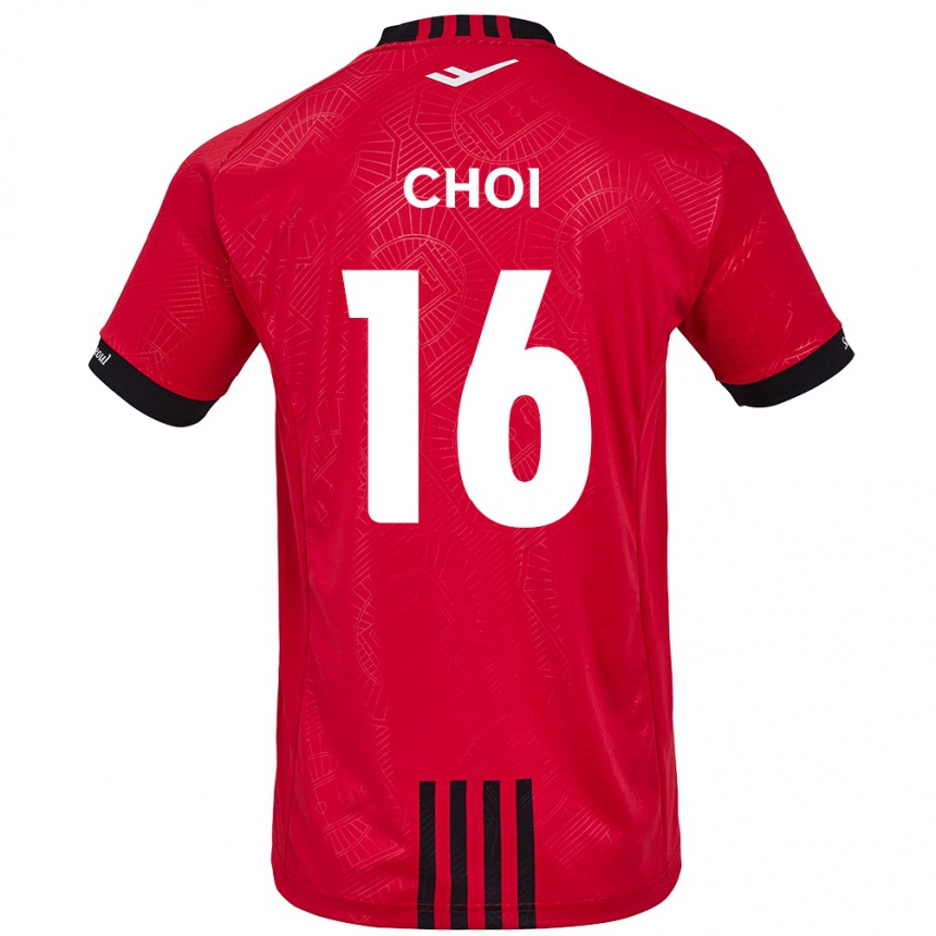 Women Football Jun Choi #16 Red Black Home Jersey 2024/25 T-Shirt Canada