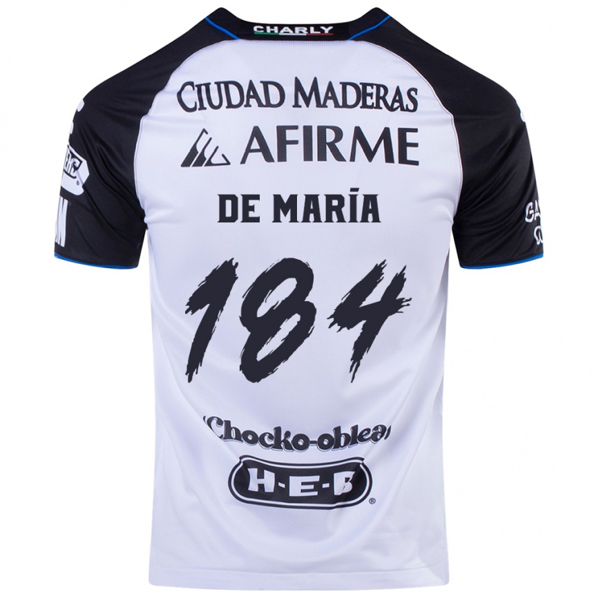 Women Football Antonio De María Y Campos #184 Black Blue Home Jersey 2024/25 T-Shirt Canada