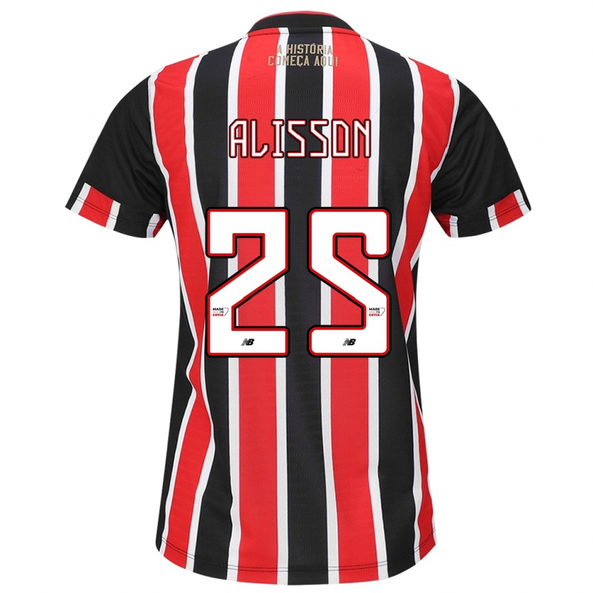 Women Football Alisson #25 Black Red White Away Jersey 2024/25 T-Shirt Canada