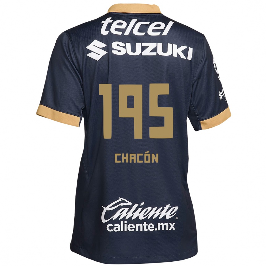 Women Football Eduardo Chacón #195 Obsidian Gold White Away Jersey 2024/25 T-Shirt Canada