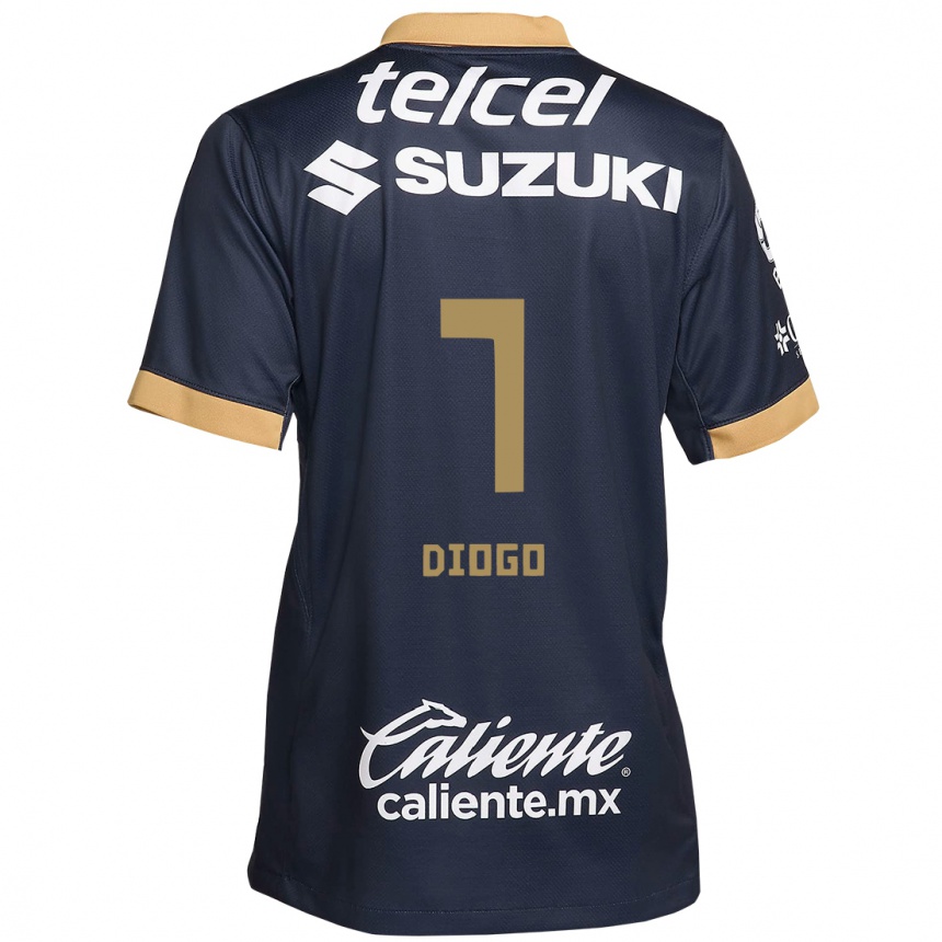 Women Football Diogo #7 Obsidian Gold White Away Jersey 2024/25 T-Shirt Canada