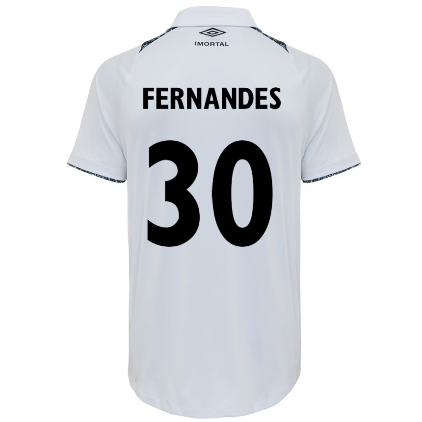 Femme Football Maillot Raquel Fernandes #30 Blanc Bleu Tenues Extérieur 2024/25 Canada