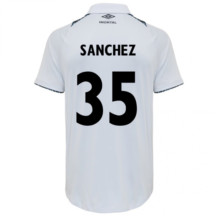 Femme Football Maillot Lari Sanchez #35 Blanc Bleu Tenues Extérieur 2024/25 Canada