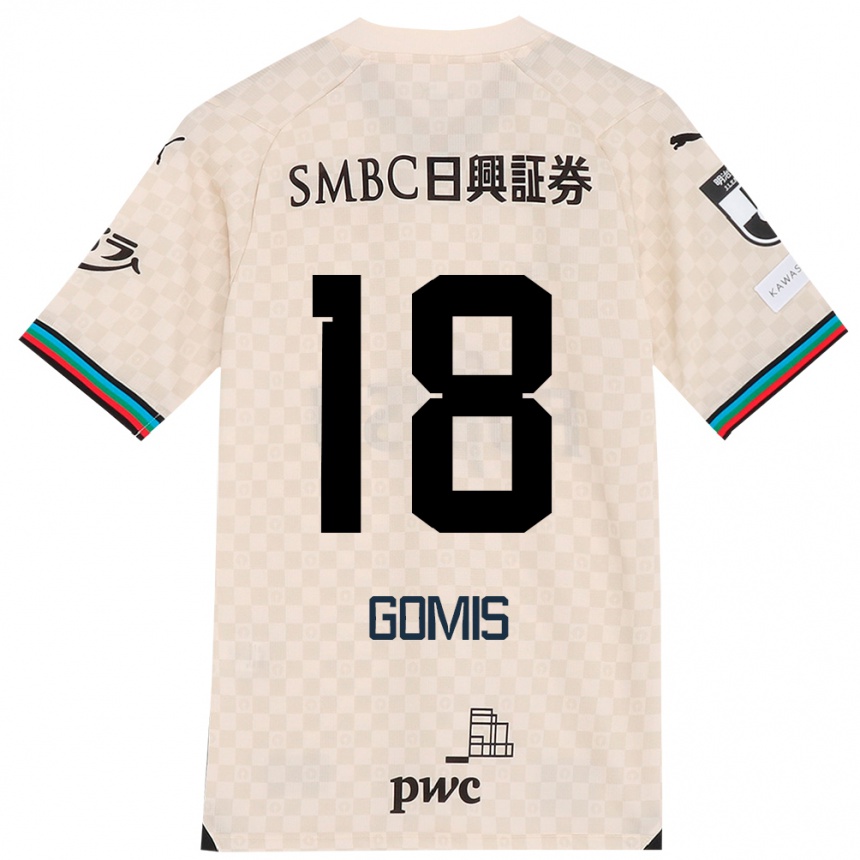 Femme Football Maillot Bafétimbi Gomis #18 Blanc Gris Tenues Extérieur 2024/25 Canada