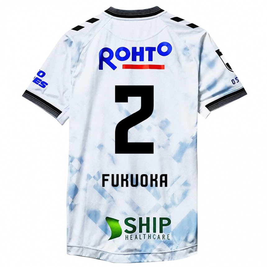 Women Football Shota Fukuoka #2 White Black Away Jersey 2024/25 T-Shirt Canada