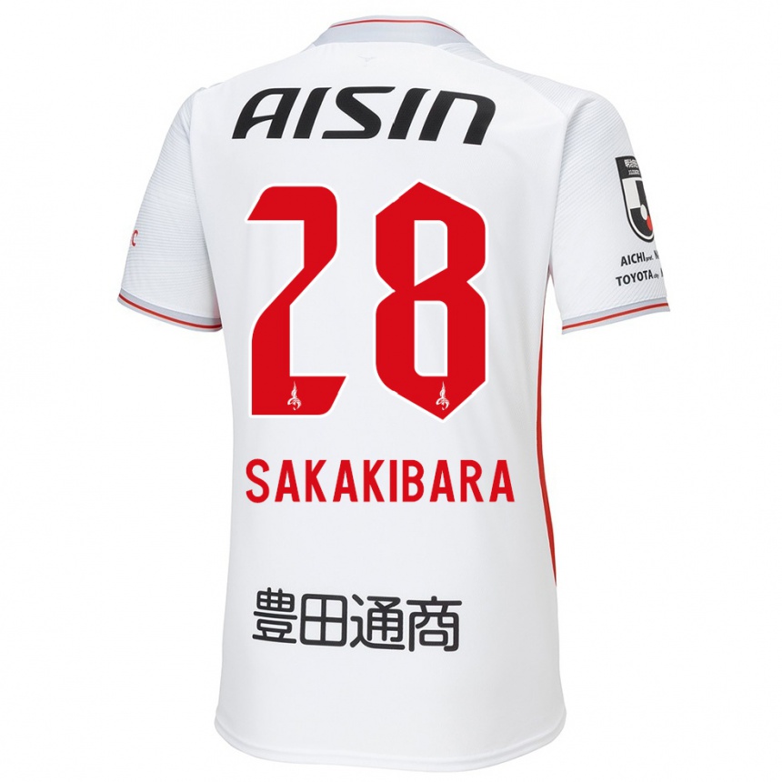 Femme Football Maillot Kyota Sakakibara #28 Blanc Jaune Rouge Tenues Extérieur 2024/25 Canada