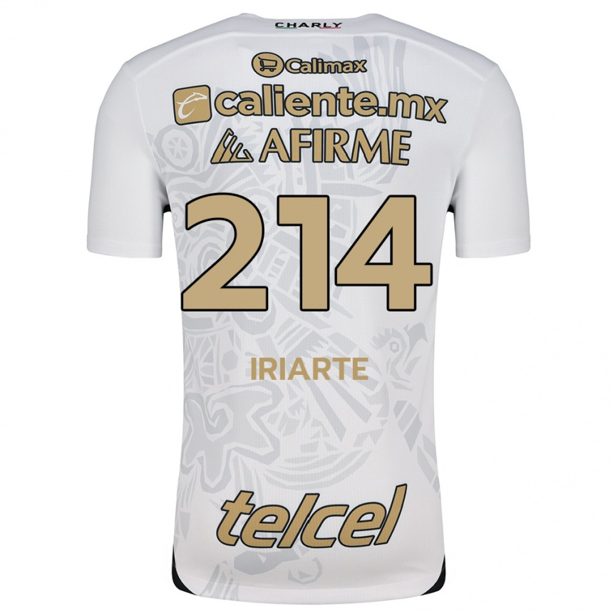 Femme Football Maillot Oliver Iriarte #214 Blanc Noir Tenues Extérieur 2024/25 Canada