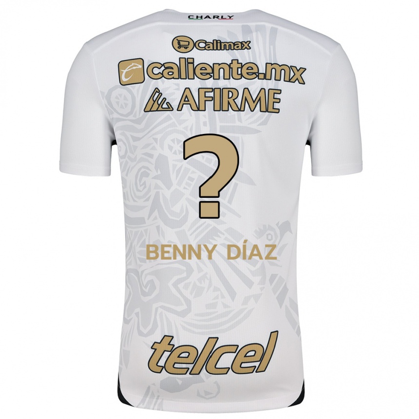 Women Football Benny Díaz #0 White Black Away Jersey 2024/25 T-Shirt Canada