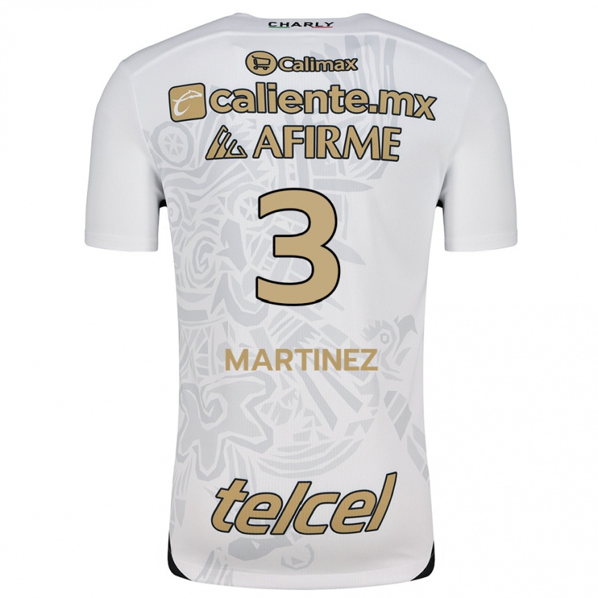 Women Football Nathaly Martínez #3 White Black Away Jersey 2024/25 T-Shirt Canada