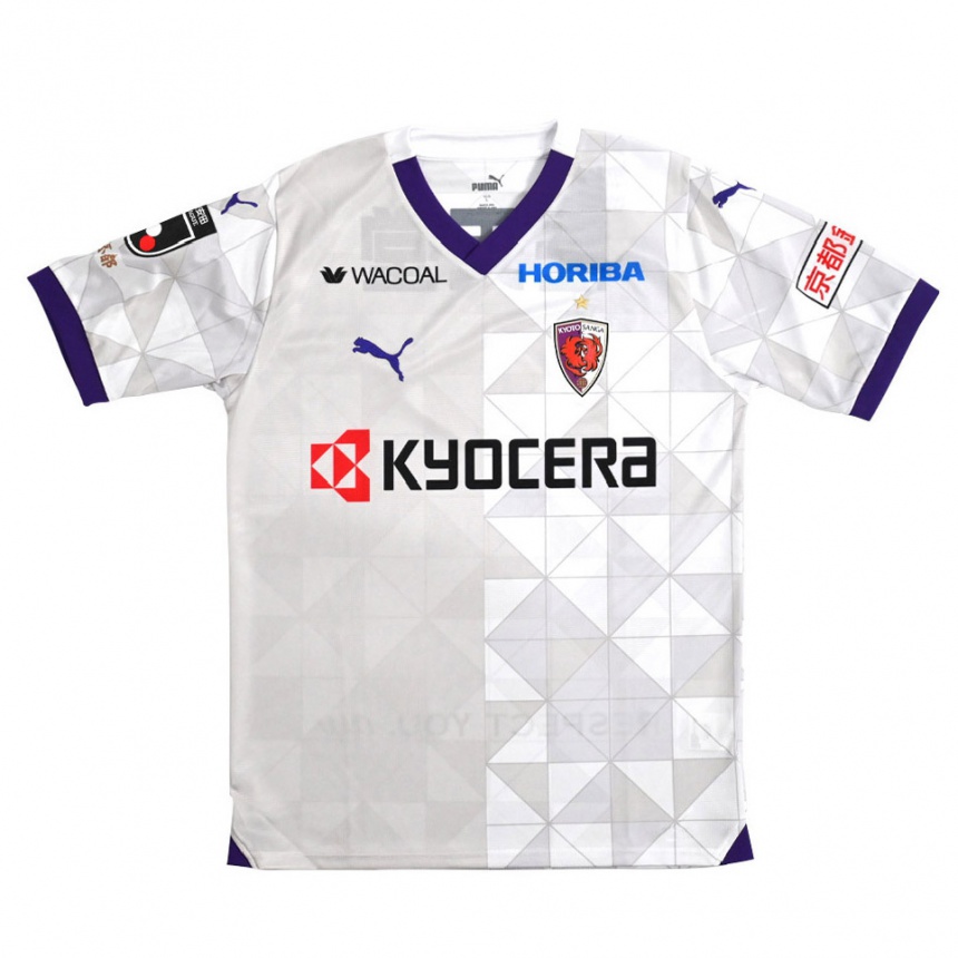 Women Football Kyo Sato #44 White Purple Away Jersey 2024/25 T-Shirt Canada