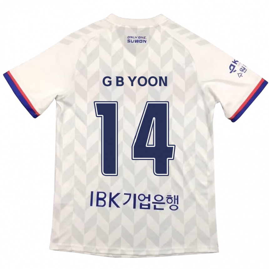 Women Football Bit-Garam Yoon #14 White Blue Away Jersey 2024/25 T-Shirt Canada