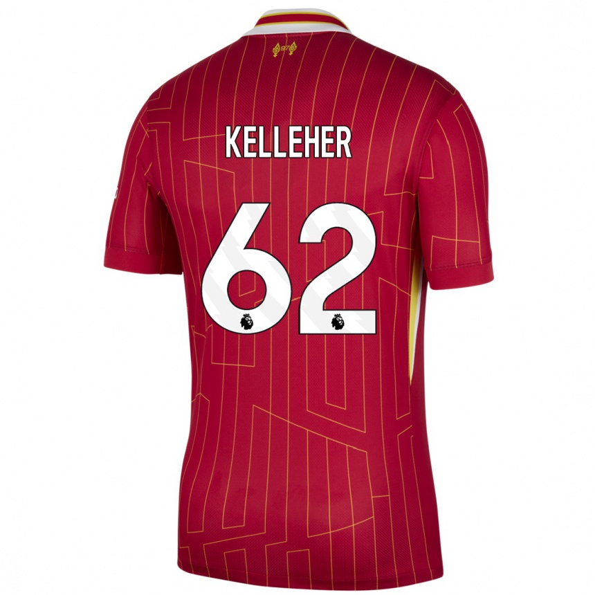 Enfant Football Maillot Caoimhin Kelleher #62 Rouge Jaune Blanc Tenues Domicile 2024/25 Canada