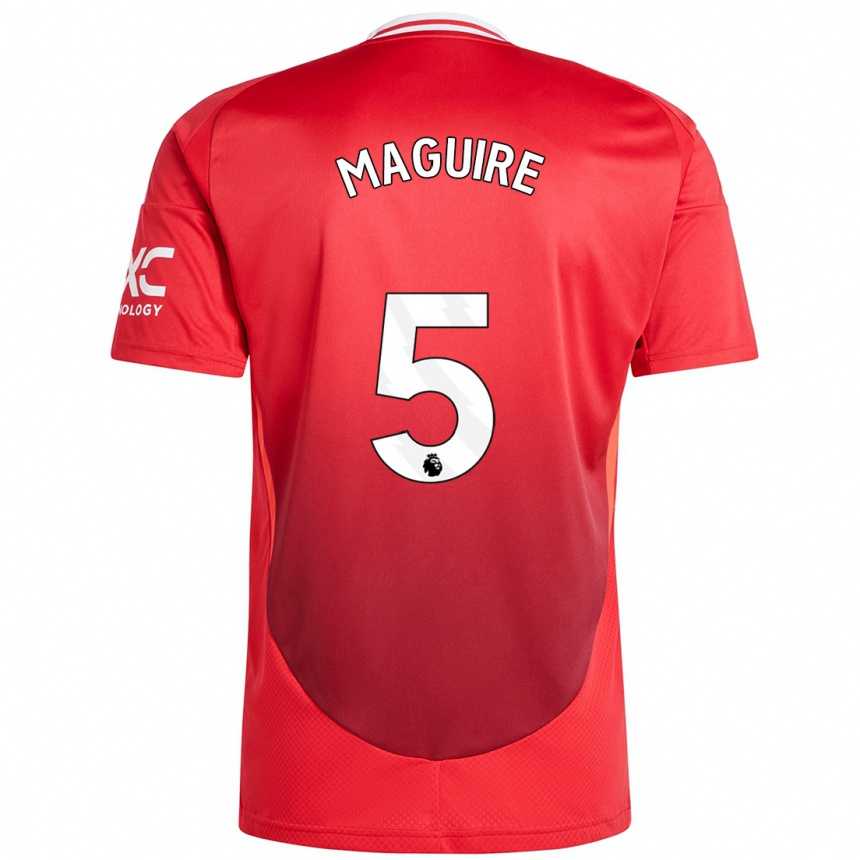 Enfant Football Maillot Harry Maguire #5 Rouge Vif Tenues Domicile 2024/25 Canada