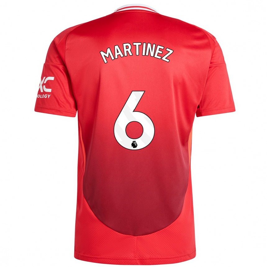 Kids Football Lisandro Martinez #6 Bright Red Home Jersey 2024/25 T-Shirt Canada