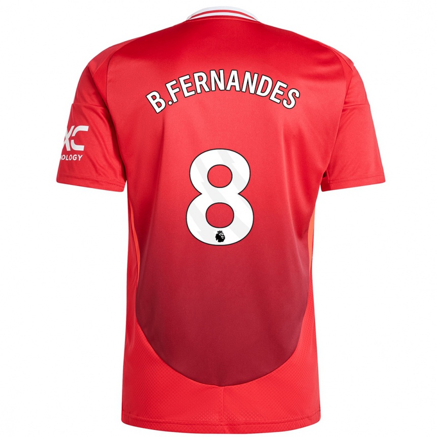 Enfant Football Maillot Bruno Fernandes #8 Rouge Vif Tenues Domicile 2024/25 Canada