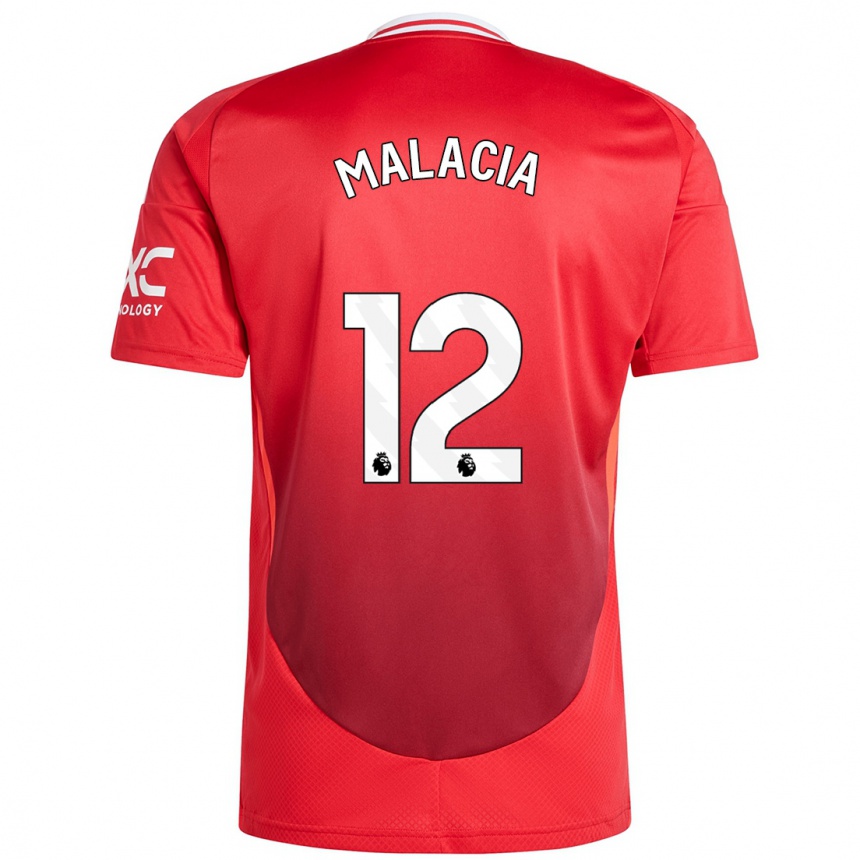 Kids Football Tyrell Malacia #12 Bright Red Home Jersey 2024/25 T-Shirt Canada