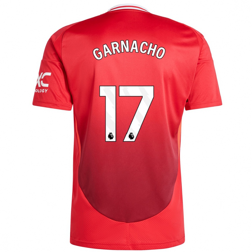 Enfant Football Maillot Alejandro Garnacho #17 Rouge Vif Tenues Domicile 2024/25 Canada