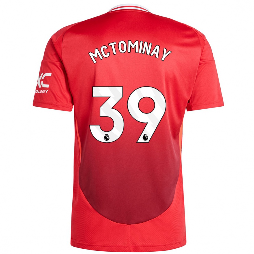 Kids Football Scott Mctominay #39 Bright Red Home Jersey 2024/25 T-Shirt Canada