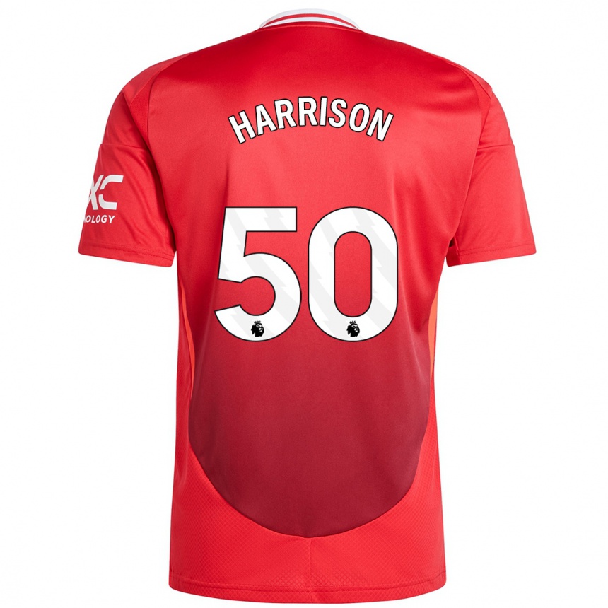 Kids Football Elyh Harrison #50 Bright Red Home Jersey 2024/25 T-Shirt Canada