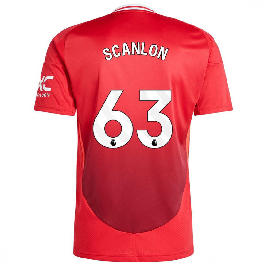 Kids Football James Scanlon #63 Bright Red Home Jersey 2024/25 T-Shirt Canada